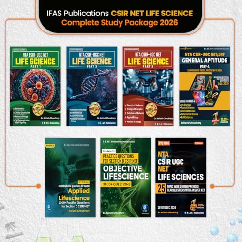 Image of CSIR NET Life Science Books 2026 - Complete Study Material Set (7 Books) | CSIR NET JRF Life Sciences Fundamental & Practice Notes for NTA CSIR NET, GATE, SET & BARC | IFAS
