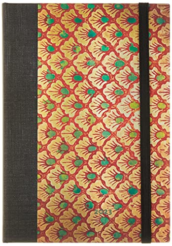 Paperblanks Verne 12 Months 2023 Diary, Twenty Thousand Places, Yellow, Vertical - Midi (180 x 130) 160p
