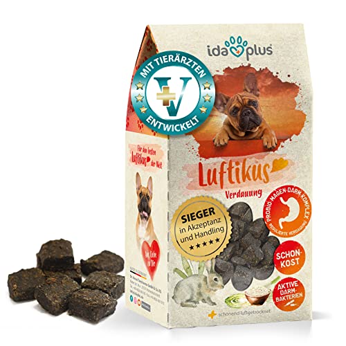 Ida Plus Luftikus - mit Probiotika & Aktivkohle für Hunde - unterstützt die Darmflora vom Hund & fördert die gesunde Verdauung von Hunden - Ergänzungsfuttermittel einfach verfüttern als Hundesnack Cover