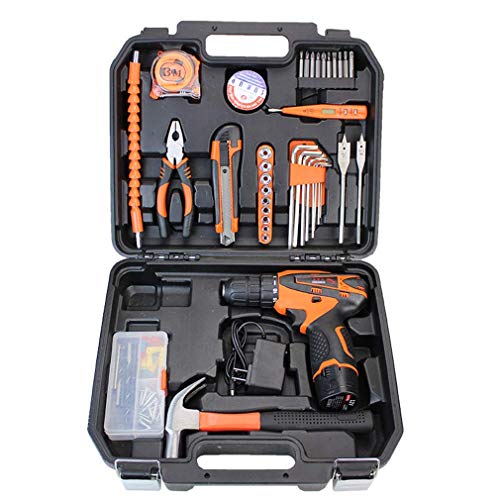 SEESEE.U DIY-Werkzeugset, 47-teiliges Werkzeugset mit Bohrmaschine, Schraubenschlüssel, Klauenhammer, DIY und Wartung… – Bild 3