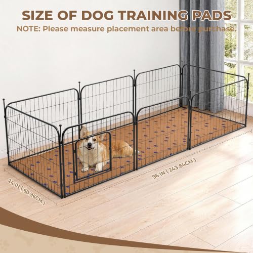Image of Fostanfly Washable Dog Pee Pads, 1 Pack 24''x96''(2x8ft) Runner Rug, Brown | Machine Washable & Reusable, Strong Absorbent, Leak-proof & Waterproof, Non-Slip, Runner Rug for Hallway, Entryway, Bedroom