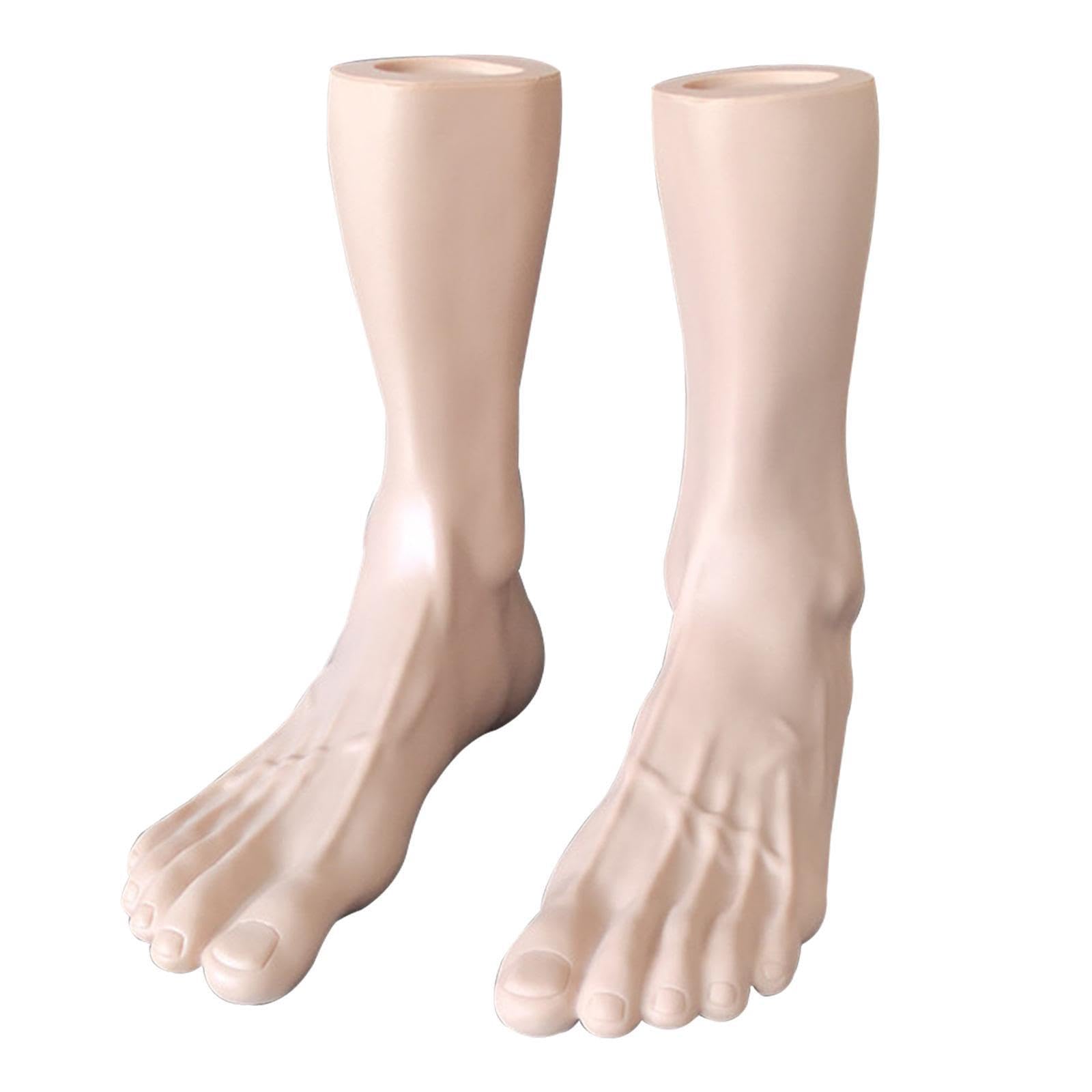 KTUXZCI Lifelike Mannequin Foot Model Displaying Rings Socks Jewelry And Accessories In Store Or Home Settings Male Foot Model Male Display Sock Sock