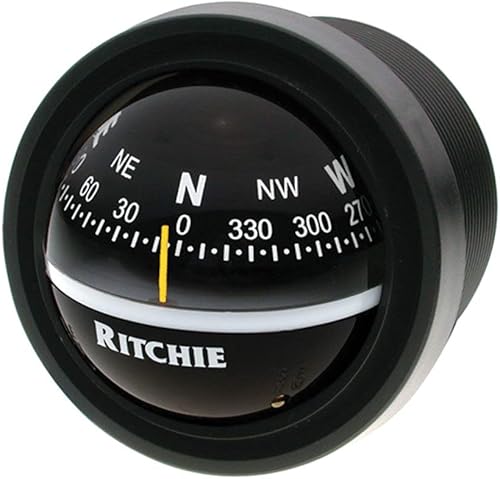 Ritchie Navigation V-57.2 Explorer Compass - Soporte para tablero, negro con esfera negra, talla única
