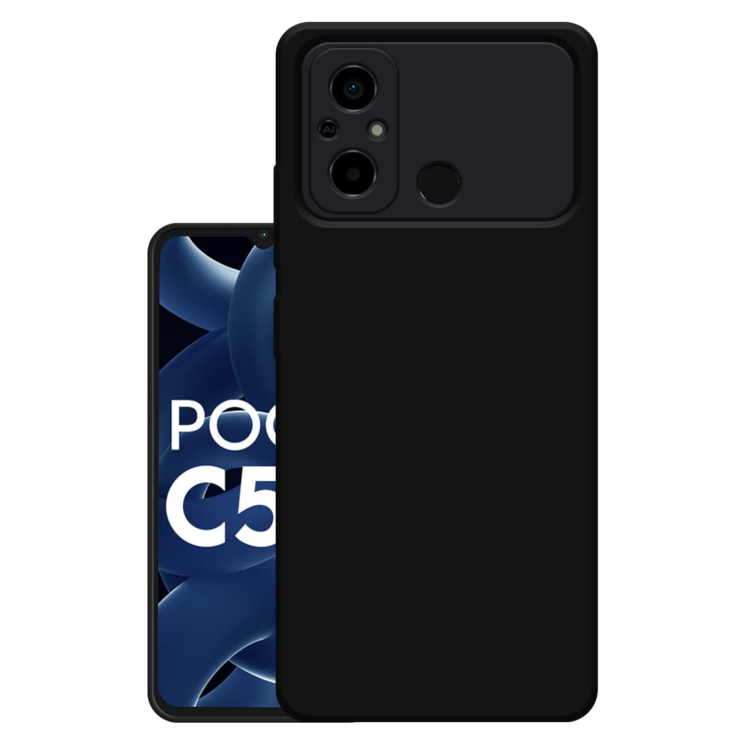 HELLO ZONE Exclusive Matte Finish Soft Back Case Cover for Poco C55/ Redmi 12C - Black (B0C6GT73YC) Amazon Price History, Amazon Price Tracker