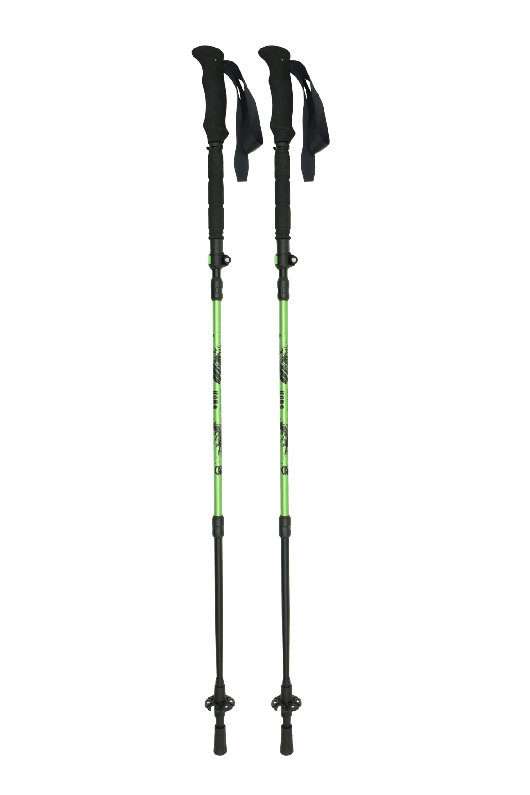 Kong. Taak. Racchette Trekking Pieghevoli. Ultra-Compatte e in Alluminio. Bastoncini da Trekking Leggeri: 295g. Bastoni per Escursionismo Regolabili: 110-135cm. Unisex