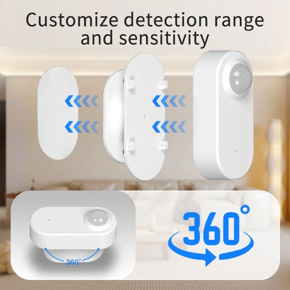 Detección de movimiento para Tuya, para sensor de presencia humana inteligente ZigBee, detector de movimiento WiFi para interiores con notificación de aplicación para seguridad en el hogar