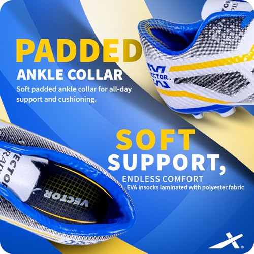 Image of Vector X Rapid 2.0 Series 3D Texture Upper with Double Colour TPU Sole| Unique Design|Comfortable| Football Soccer Court Studs|Futsal Shoe| Ideal for Synthetic Turf & Hard Ground|Men, Youth, Boys