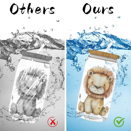 50% Off UV DTF Cup Wrap for 16oz Glass - 12 Sheets Nursery Animal Decals - Image 7