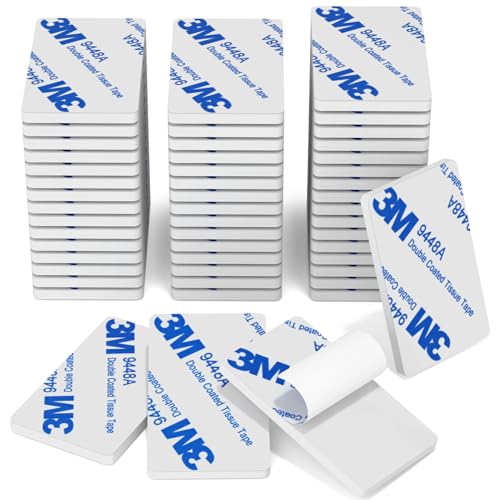 HOMMAND Double Sided Sticky Pads, 50 Pcs Sticky Pads Heavy Duty, Heavy Duty Strong Adhesive Foam Pads, Number Plate Sticky Pads, Waterproof Mounting Pads for Home Office Car School, Rectangle, White HOMMAND Double Sided Sticky Pads, 50 Pcs Sticky Pads Heavy Duty, Heavy Duty Strong Adhesive Foam Pads, Number Plate Sticky Pads, Waterproof Mounting Pads for Home Office Car School, Rectangle, White