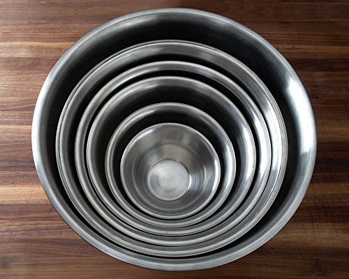 Image of Fox Run Brands 2.75-Quart Stainless Steel Mixing Bowl, 9 x 9 x 4 inches, Metallic (Pack of 4)