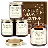 How to Meditate with Candles + 5 Best Meditation Candles for Grounding and Relaxation 2 Christmas Candles Gift Set for Women - 4 Pack Scented Soy Candles with Cashmere Cedar, Fireside...