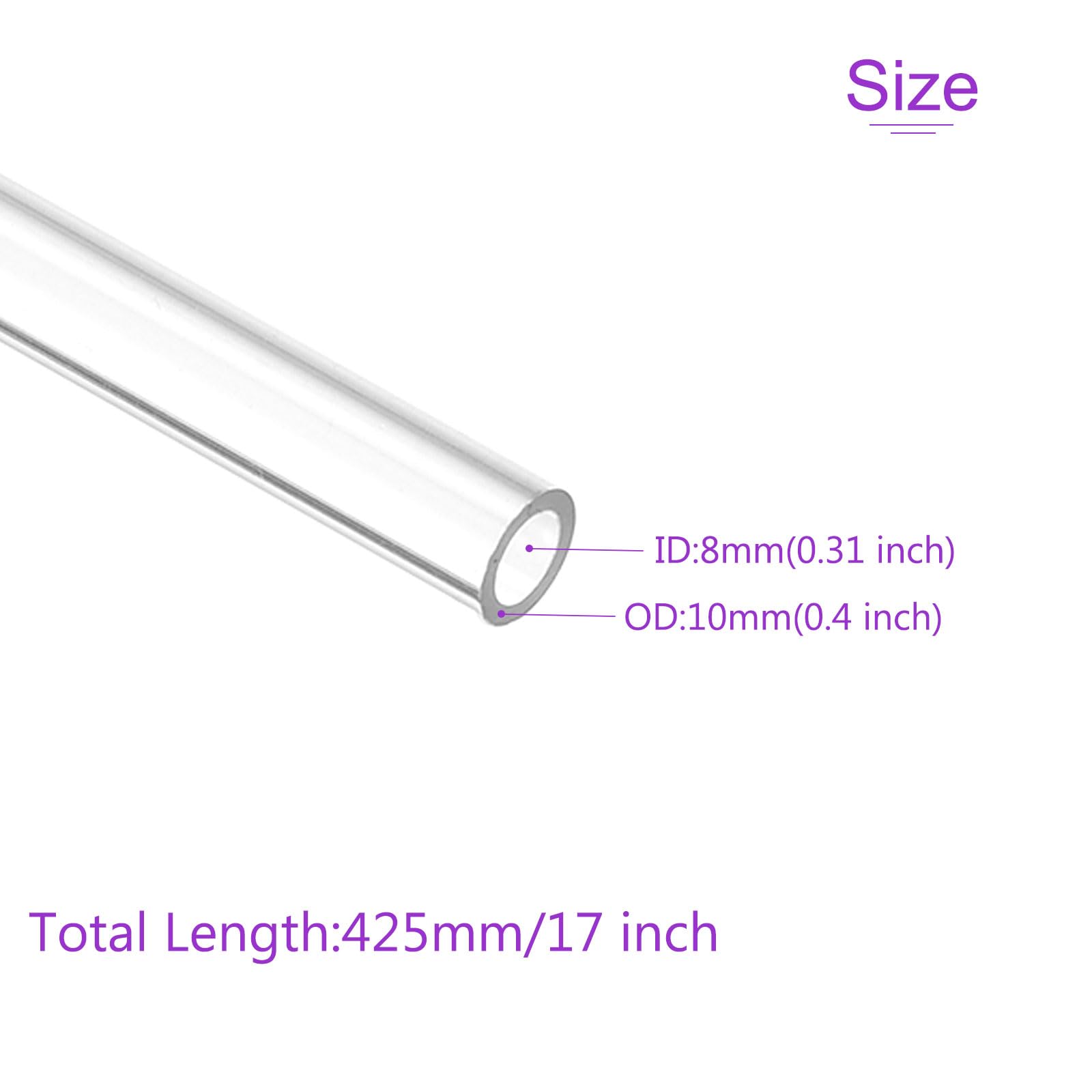 DMiotech Klares Polycarbonat-Rohr – 86x90 Mm, 425 Mm Lang, Transparent, Schlagfest, Für Wasser-, Labor- & DIY-Anwendungen