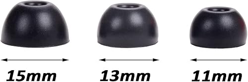 Miniatura 3 de Juego de almohadillas de silicona de repuesto para auriculares Beats Studio Buds, 6 pares (negro)