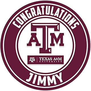 Texas AM Edible Cake Topper Image Personalized Birthday Sheet Party Decoration Round