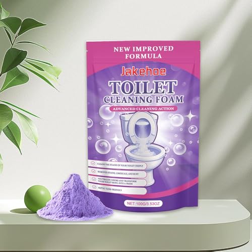 Limpiador de inodoro, espuma de limpieza de inodoro, espuma de acción instantánea para inodoro limpio y brillante, polvo de limpieza de inodoro sin tacto, para inodoros limpios y brillantes sin