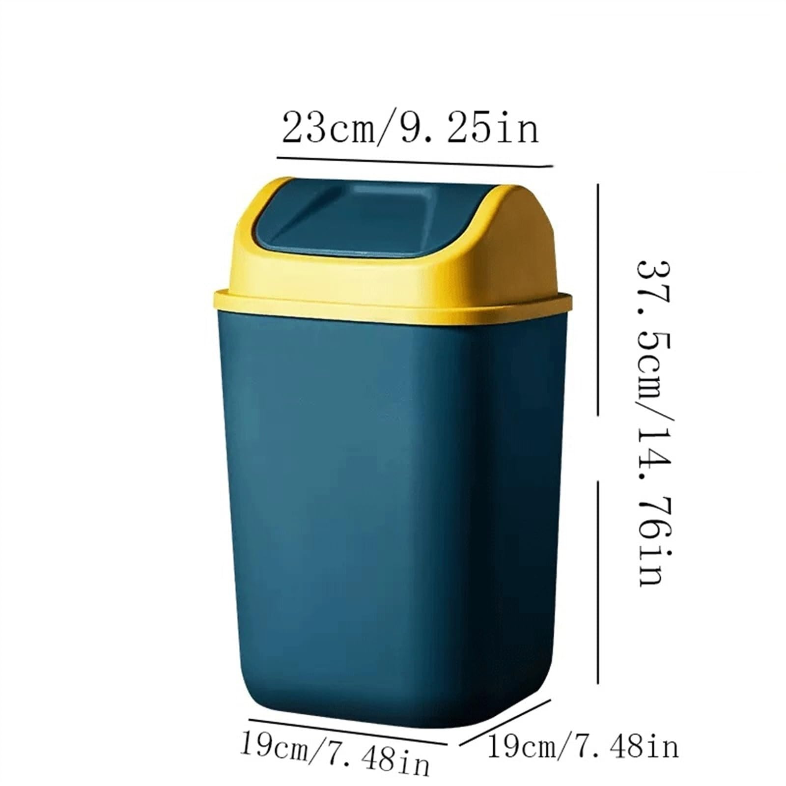12L/14L Kosz na śmieci do wnętrz z pokrywką Kuchnia Kosz na śmieci Plastikowy kosz na śmieci z ochroną na śmieci Kosz na odpady (niebieski, 14l)
