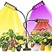 Pflanzenlampe LED Vollspektrum, 153 LEDs Grow Light Pflanzenlicht UV Lampe Pflanzen Wachstumslampe mit 3 Köpfe, 7 Farbmodi, Timing Wachstumslampe für Zimmerpflanzen Gartenarbeit Bonsais