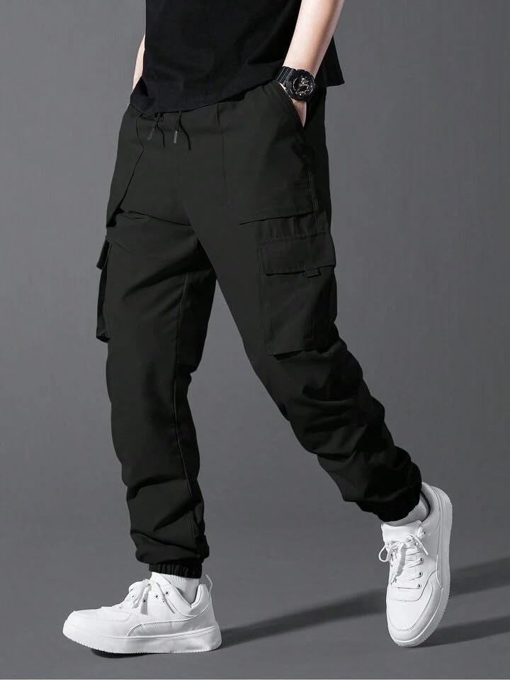 Image of Samfor Polyester Track Pants for Men || Men Track Pants || Men Stylish Track Pant || Cargo Track Pant for Men || Track Pant with Multiple Pockets