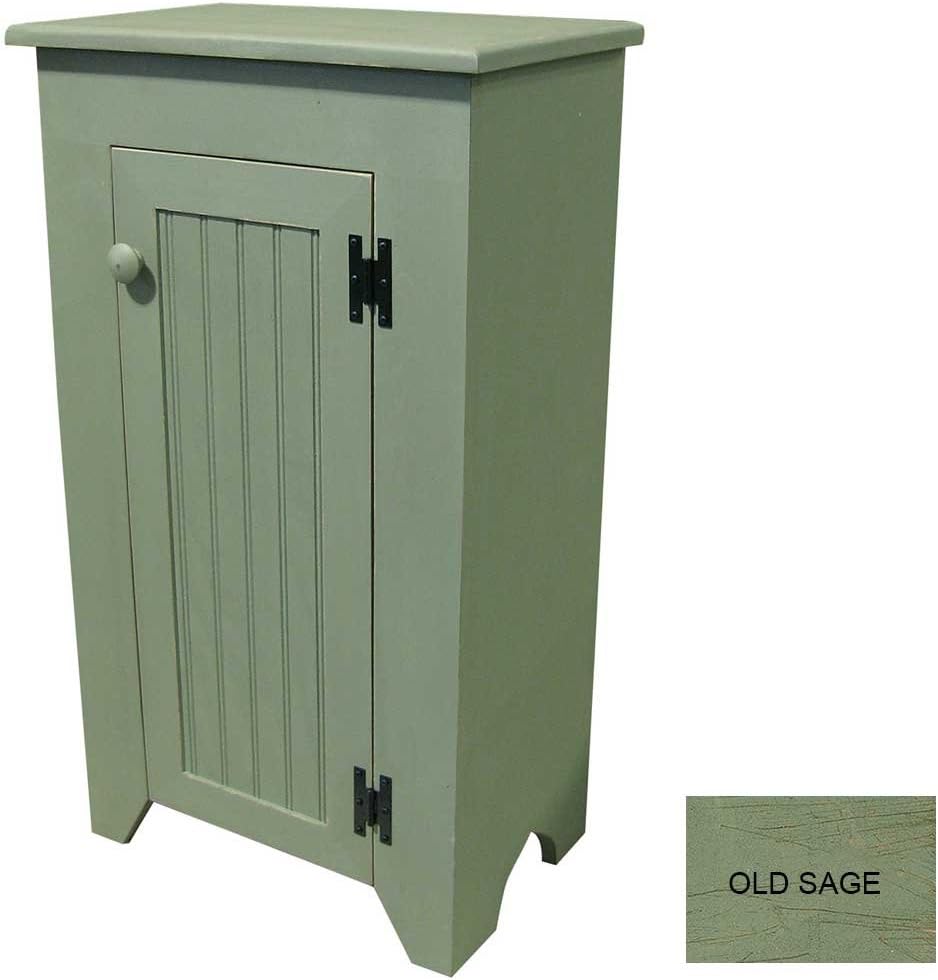 Sawdust City Primitive Kitchen Jelly Cabinet 20" W x 12.5" D x 34.75" H (Old - Black)