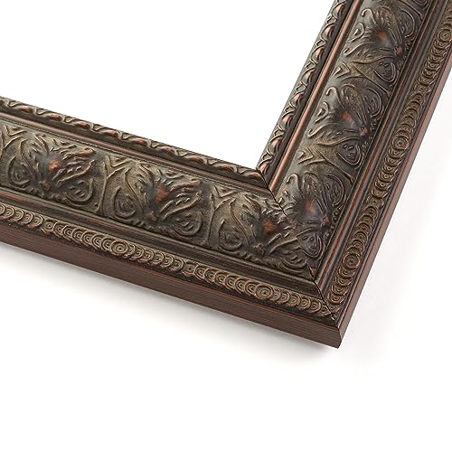 CountryArtHouse Picture Frame Moulding (Wood) 100ft bundle - Ornate Mahogany Finish - 1.375
