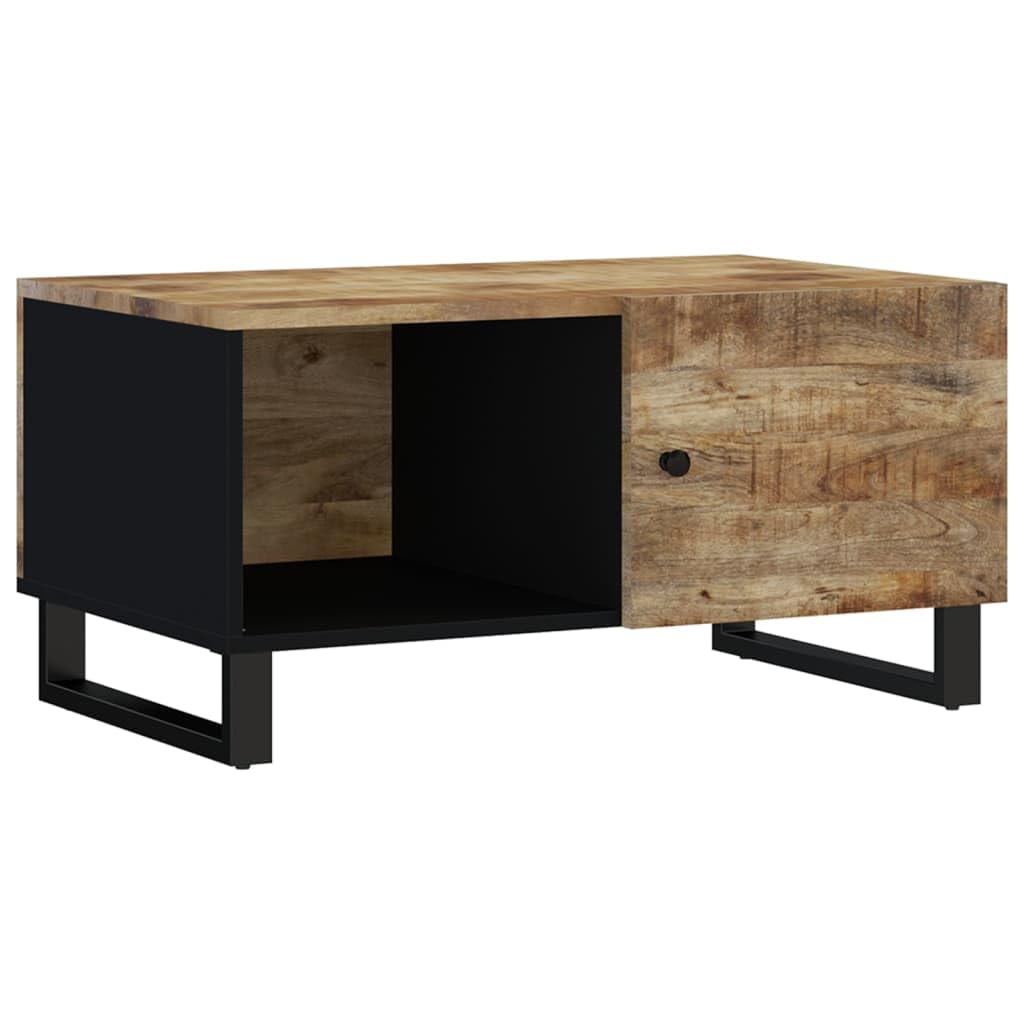 Homgoday Tavolino da caffè 80 x 50 x 40 cm, in legno massello di mango e ingegnerizzato, tavolino da tè per soggiorno, sala d'accoglienza degli ospiti, camera da letto e ufficio mobili tipo 2
