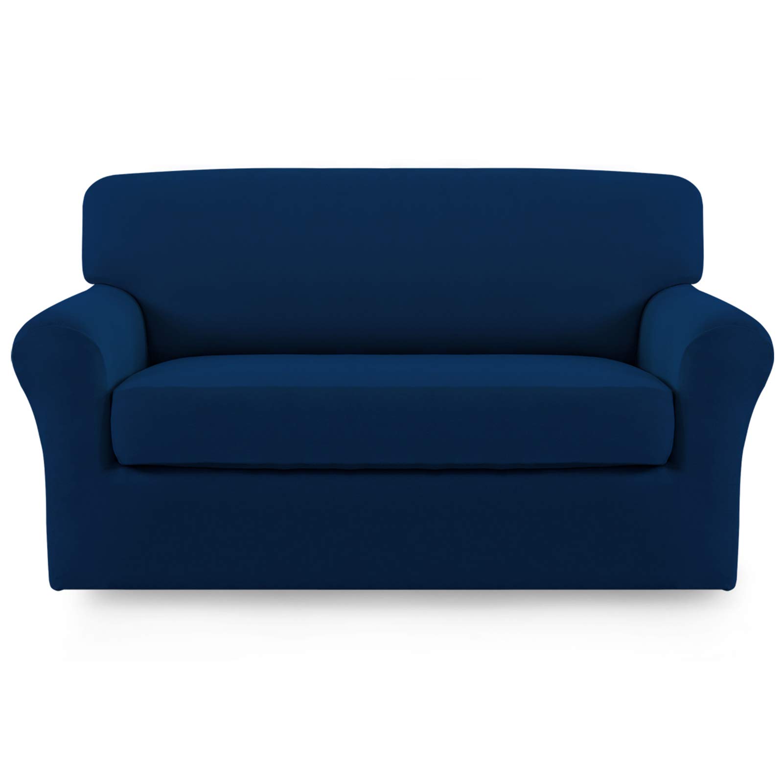 Easy-Going 2 Pieces Stretch Loveseat Couch Sofa Slipcover Washable
