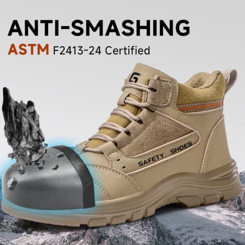 Image of Steel Toe Work Boots for Men Puncture Resistant Safety Boots