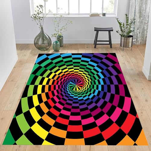 Tapis de sol abstrait 3D pour sublimer l'espace table basse - 4