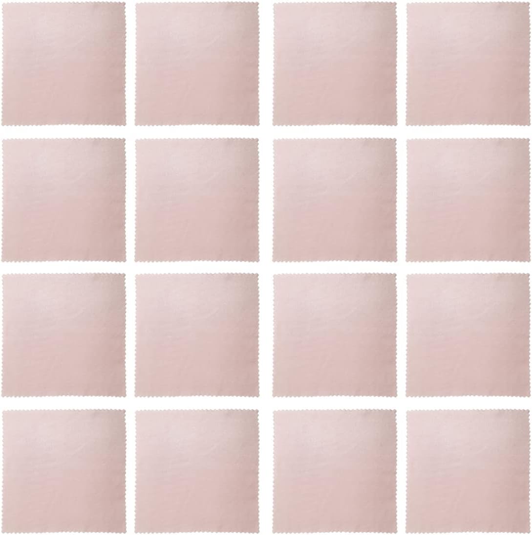 BESPORTBLE 100Pcs Silver Polishing Cloth Premium Microfiber Jewelry Cleaner Double Sided Design for Tarnish Shine for Silver and More for Home Use