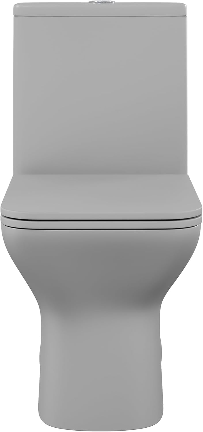 Carre One-Piece Square Toilet Dual-Flush in Matte Gray1.1/1.6 gpf