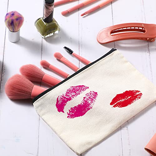 Image of Frienda 50 Pcs Canvas Zipper Pouch Bulk Gift Small Blank Pouch Makeup Bag Cosmetic Toiletry Bag Appreciation Gift for DIY Craft Projects Employee Coworkers Staff Team(Beige)