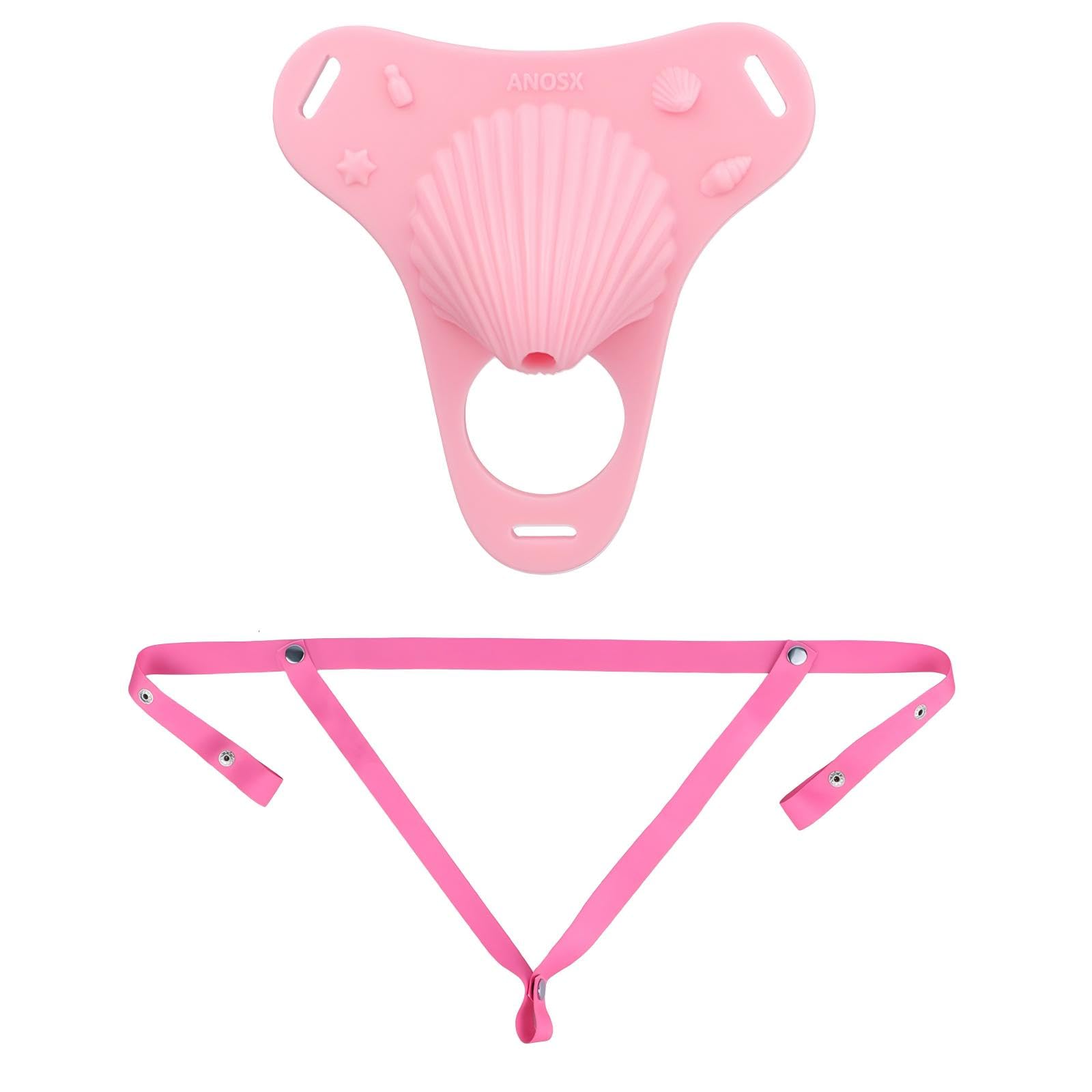 Cage de Chasteté pour Pénis en Silicone Sex Toýs Homme Cage Chastetée pour Sissy avec Ceinture Rose Chastity Cage Légère pour Immobiliser le Pénis et Les Testicules d'un Homme (D)
