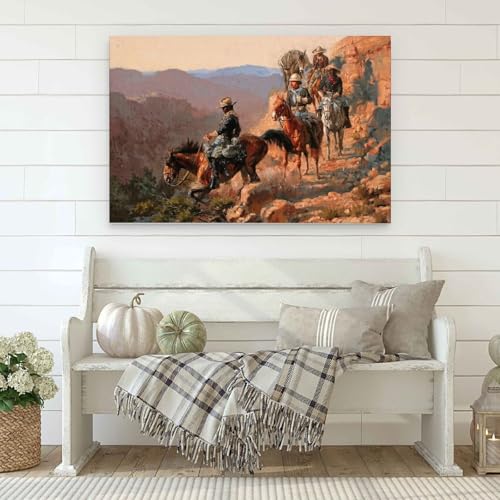 Póster de Frederic Remington, lámina de la 10ª Caballería para decorar salones y despachos 3