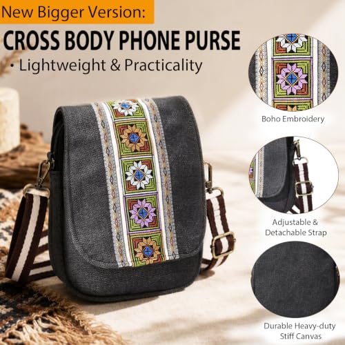Image of Goodhan Embroidered Crossbody Bag Phone Bag Small Boho Purses for Women