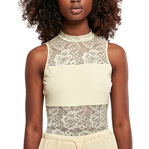 Body dentelle Urban Classics Jaune Cover