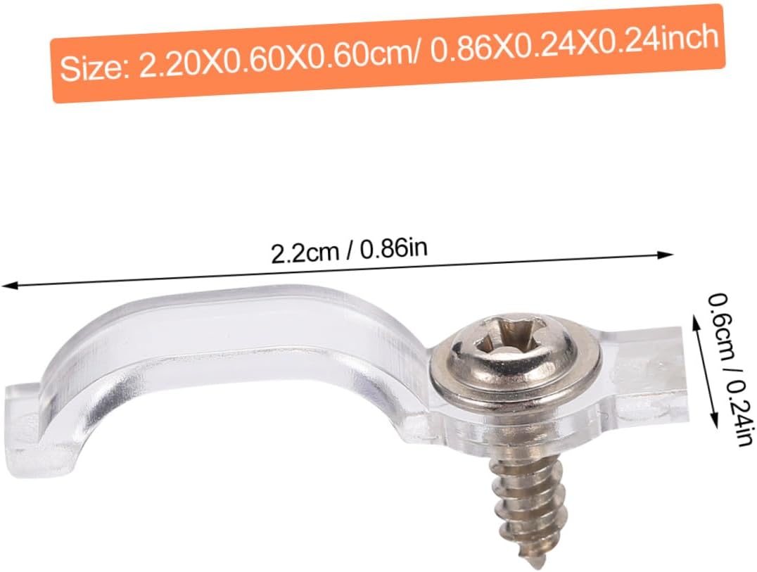 Alipis 300pcs Led Light Mounting Clips Led Strip Light Clamps for Easy Installation for Securely Fixing Rope and Strip