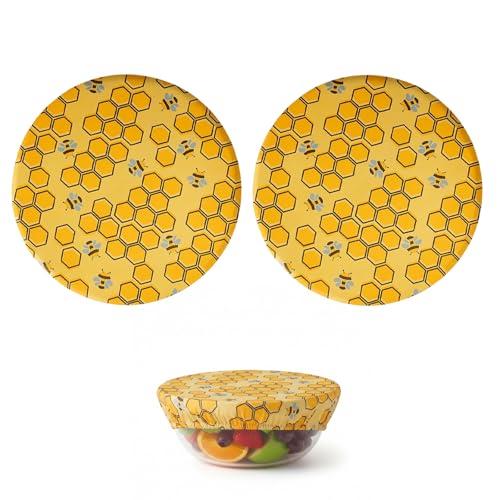 2Pcs Beeswax Bowl Covers for Bread Baking
