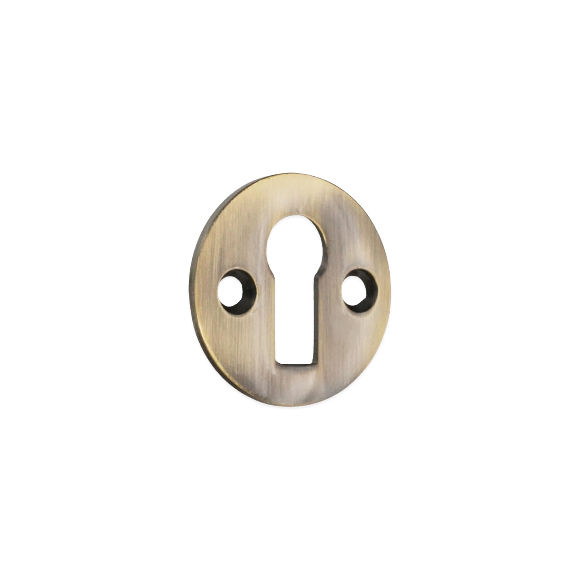 Victorian Standard Key Hole Cover Open or Covered Escutcheons Lock Security Key Hole Cover with Screws in Various Finishes (Open Key Hole Cover, Antique)
