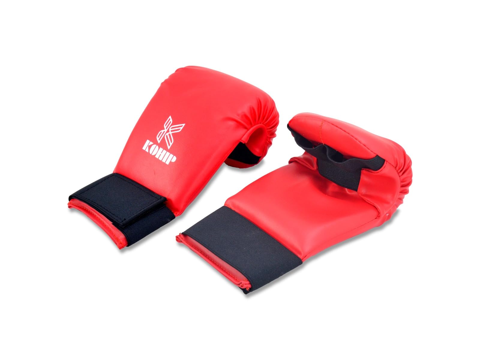 Kohip Unisex Karate Gloves Padded, Boxing Training Gloves, Karate Training Gloves (Red, Small)-image-21