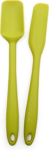 RSVP International Ela's Favorite - Espátula de silicona sin BPA, color verde, 8 pulgadas, para raspar, voltear huevos, pasteles de hielo y más,