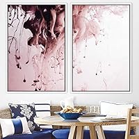 2 Piece Framed Canvas Wall Art Organic Fluids Canvas Prints Home Artwork Decoration for Living Room,Bedroom - 16