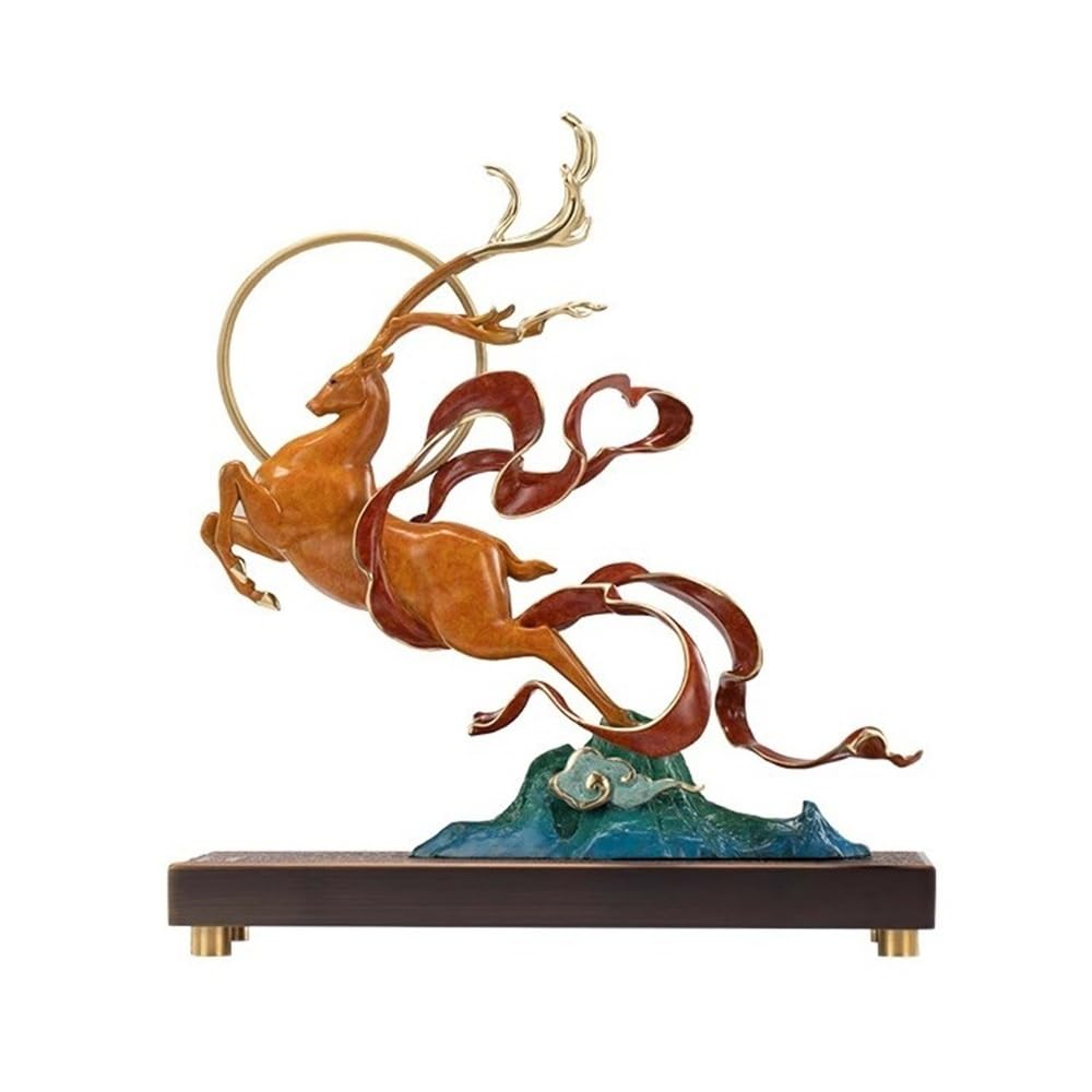 CHICKEN Bronze Living Room Ornaments Copper Desktop Deer Ornaments Home Living Room Porch Office Study Handmade Statue Decorative Creative Crafts Ornaments to Attract Wealth