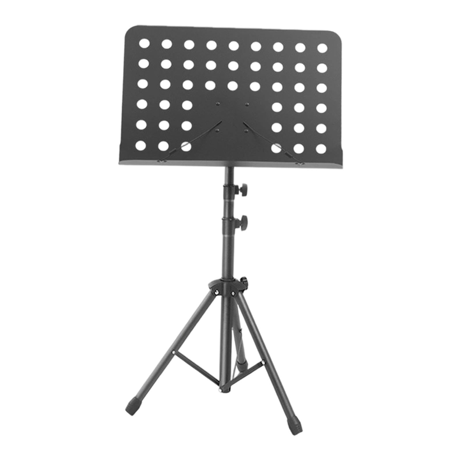 Generic Notenständer Höhenverstellbar Metall Stativ Tragbar Stabil für Musiker Instrumentenunterricht Musikschule Orchester Bandprogramm Geeignet, Schwarz