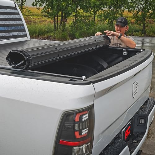 Rough Country Hard Roll-Up Tonneau Cover for Ram 1500 (2009-2018) & 2500 (2010-2026) - Aluminum Truck Bed Cover, Fits 5'7 Bed - image 4