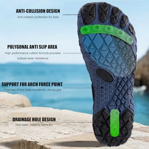 Image of Hike Barefoot Shoes Womens Men,Unisex Barefoot Water Shoes Breathable, Anti-Slip Hiking Footwear for Athletic Wide Toe Shoe Footwear for Hiking, Walking, Running, Yoga, and Water Sports
