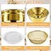 GVKGVK 8 Pcs Gold Mixing Bowls with Airtight Lids Set Stainless Steel Mixing Bowls with Colander Gold Nested Bowl for Baking Prepping and Serving Food (0.6, 0.9, 1.3, 1.5, 2.0, 2.5, 3.0 QT)