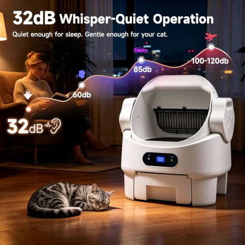 Self Cleaning Open Top Automatic Multiple Cat Litter Box, White - Image 3