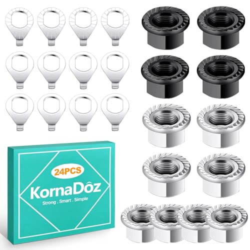 KornaDoz M8/M9.5/M10 Bike Axle Nut & Washer Kit