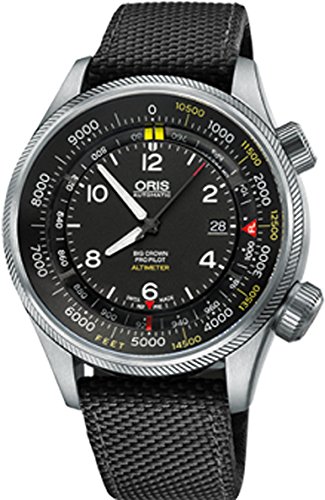 Oris Big Crown ProPilot 脚付き高度計 73377054134FS-ブラック