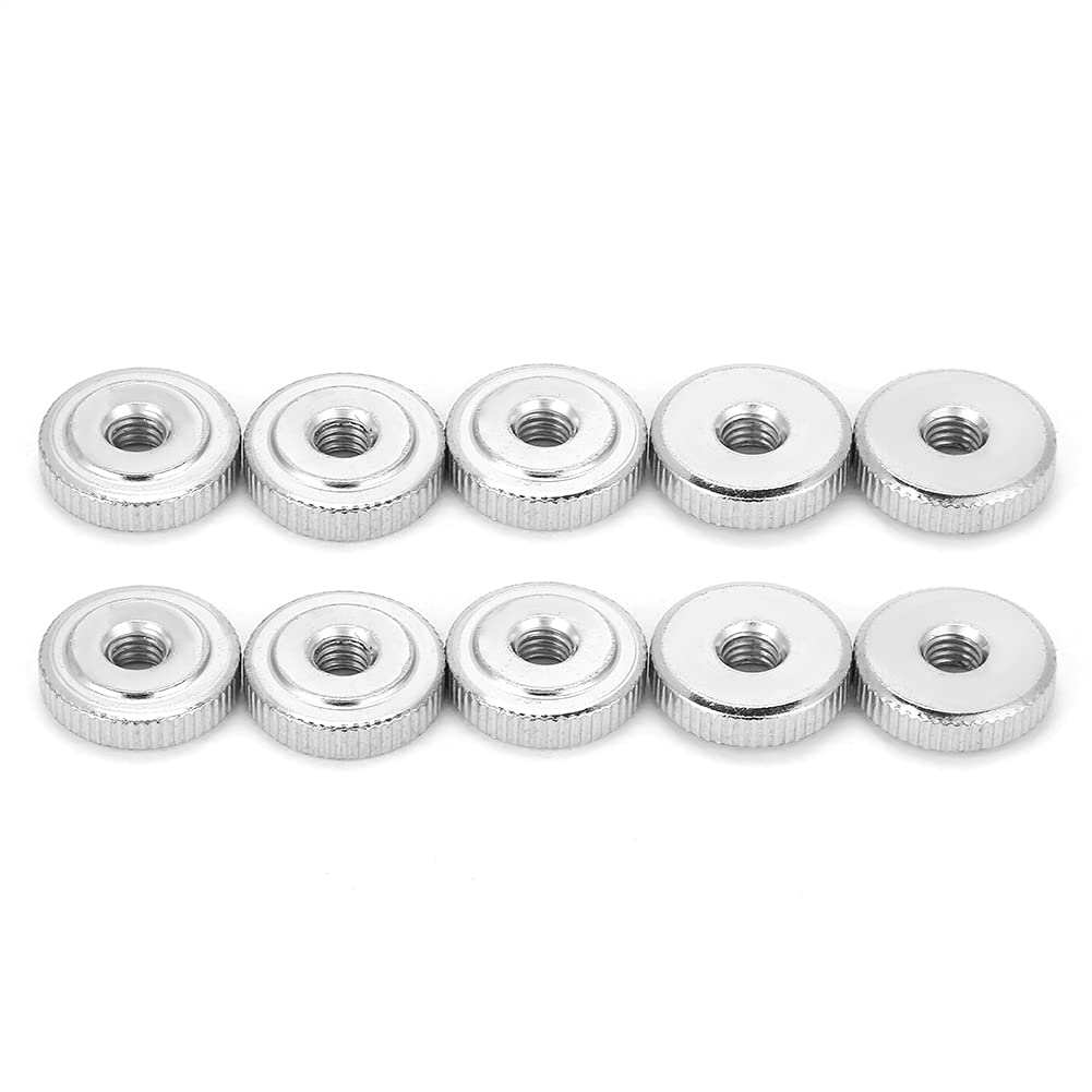QANYEGN 10Pcs Handle Nut, Carbon Steel Knurled Thumb Nuts, Nurled Thumb Nuts for Various Projects.(M5)